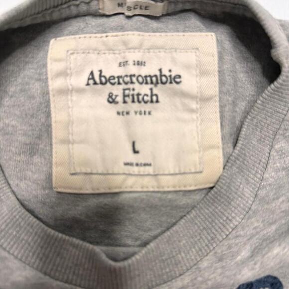 Abercrombie Embroidered Logo Vintage Cotton MENS Muscle T Shirt - Picture 5 of 5